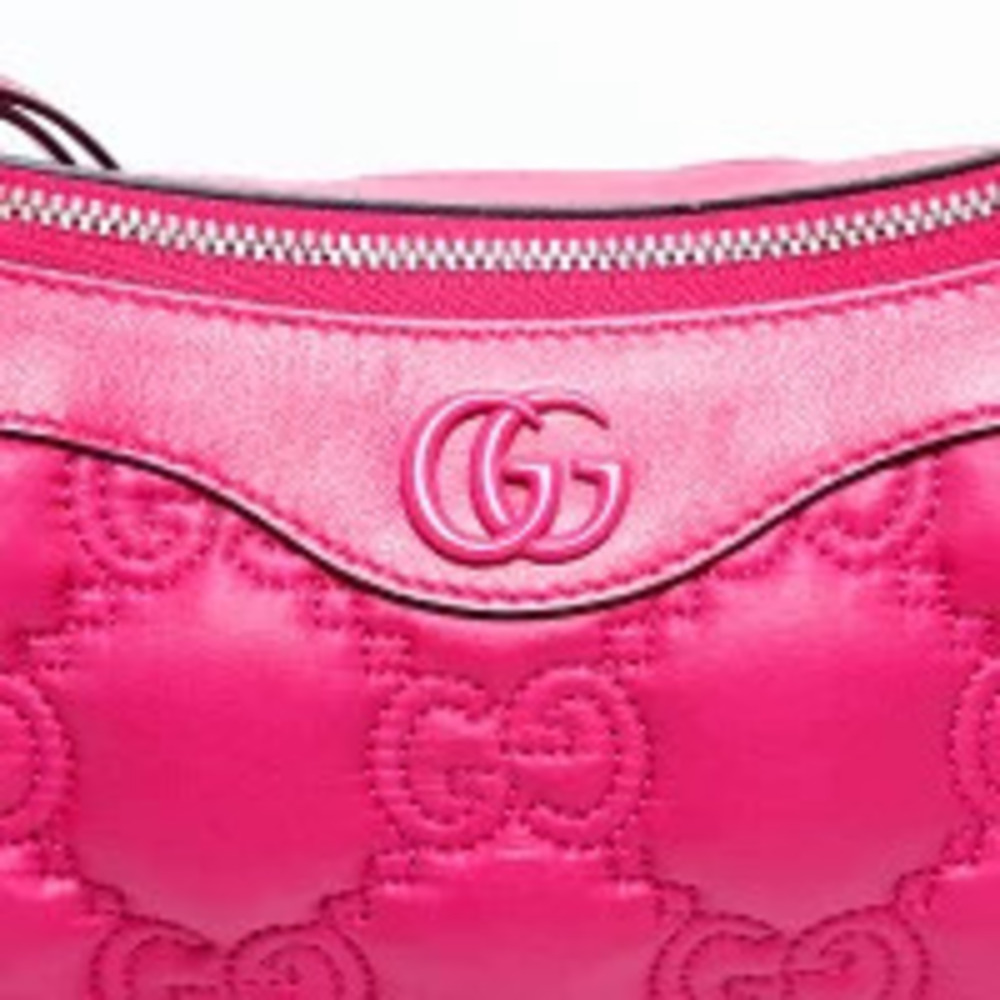 Gucci GG Matelasse Chain Shoulder Bag Pink - Picture 9 of 13